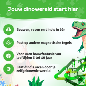 Dinosaurier Racerbana Magnetiska Plattor