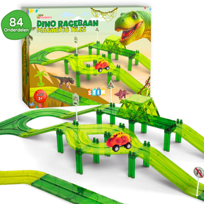 Dinosaurier Racerbana Magnetiska Plattor